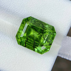 9.77 Ct Ludwigite Peridot Emerald Cut