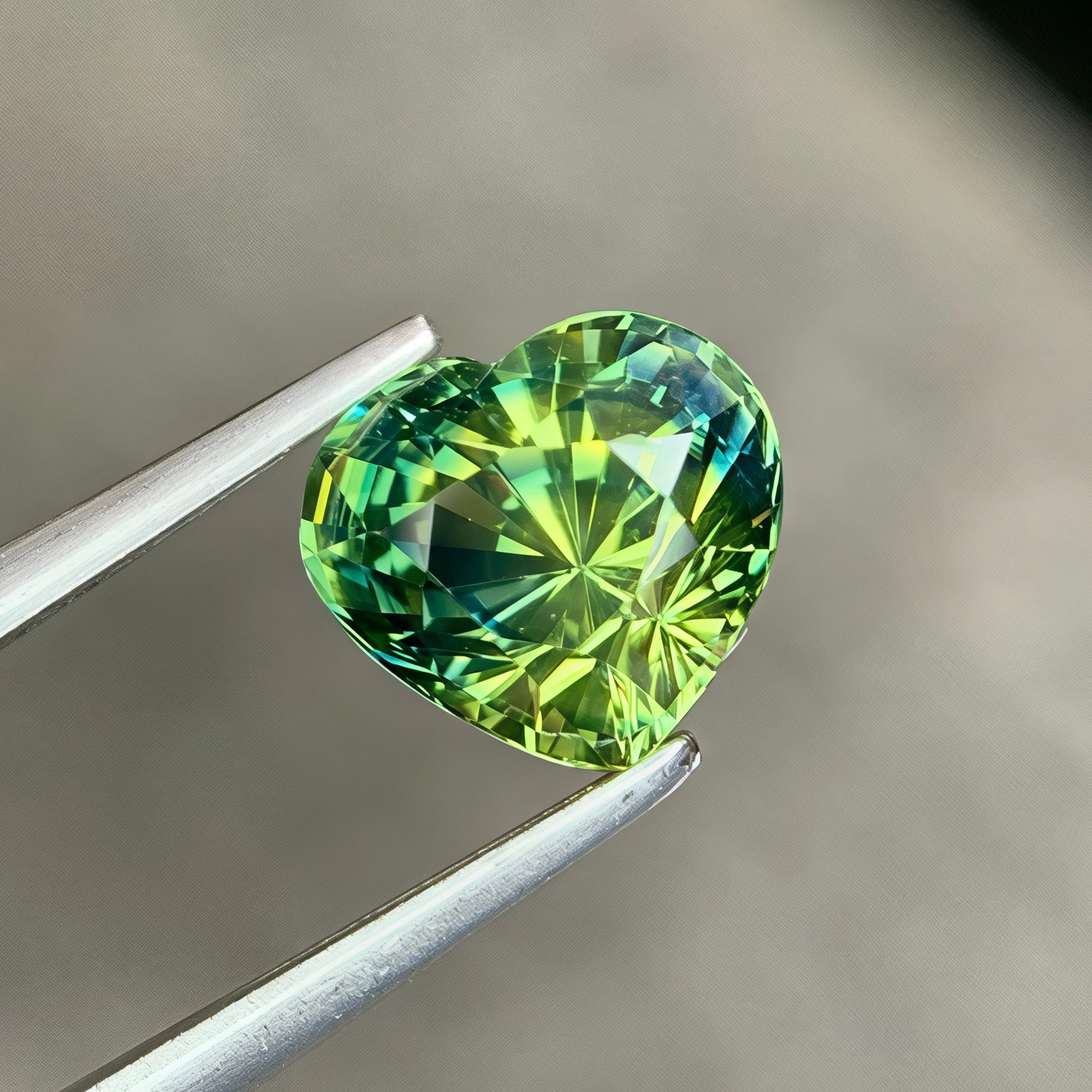 1.57Ct Teal Sapphire Heart Shape