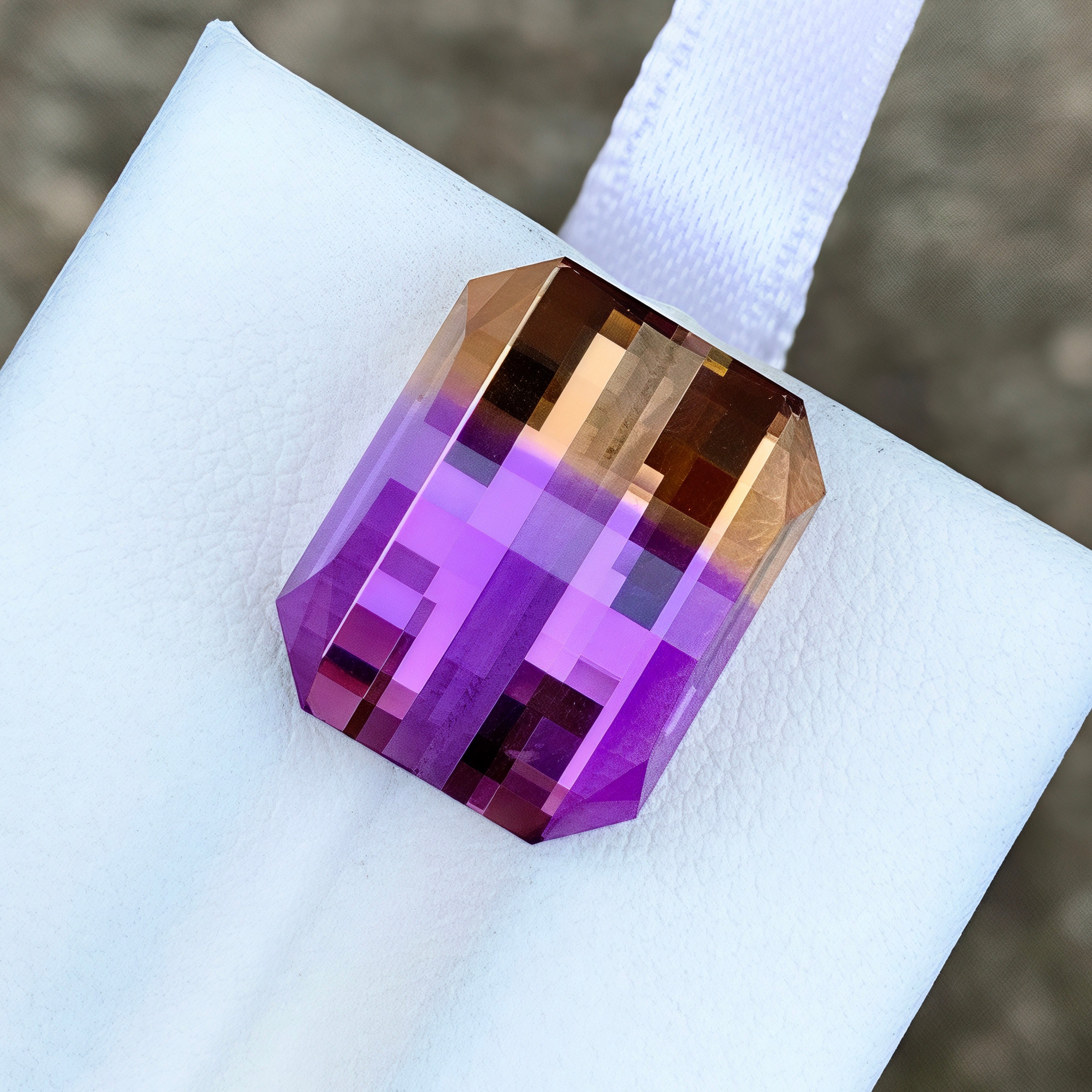12.01 Ct Pixel Bar Cut Ametrine