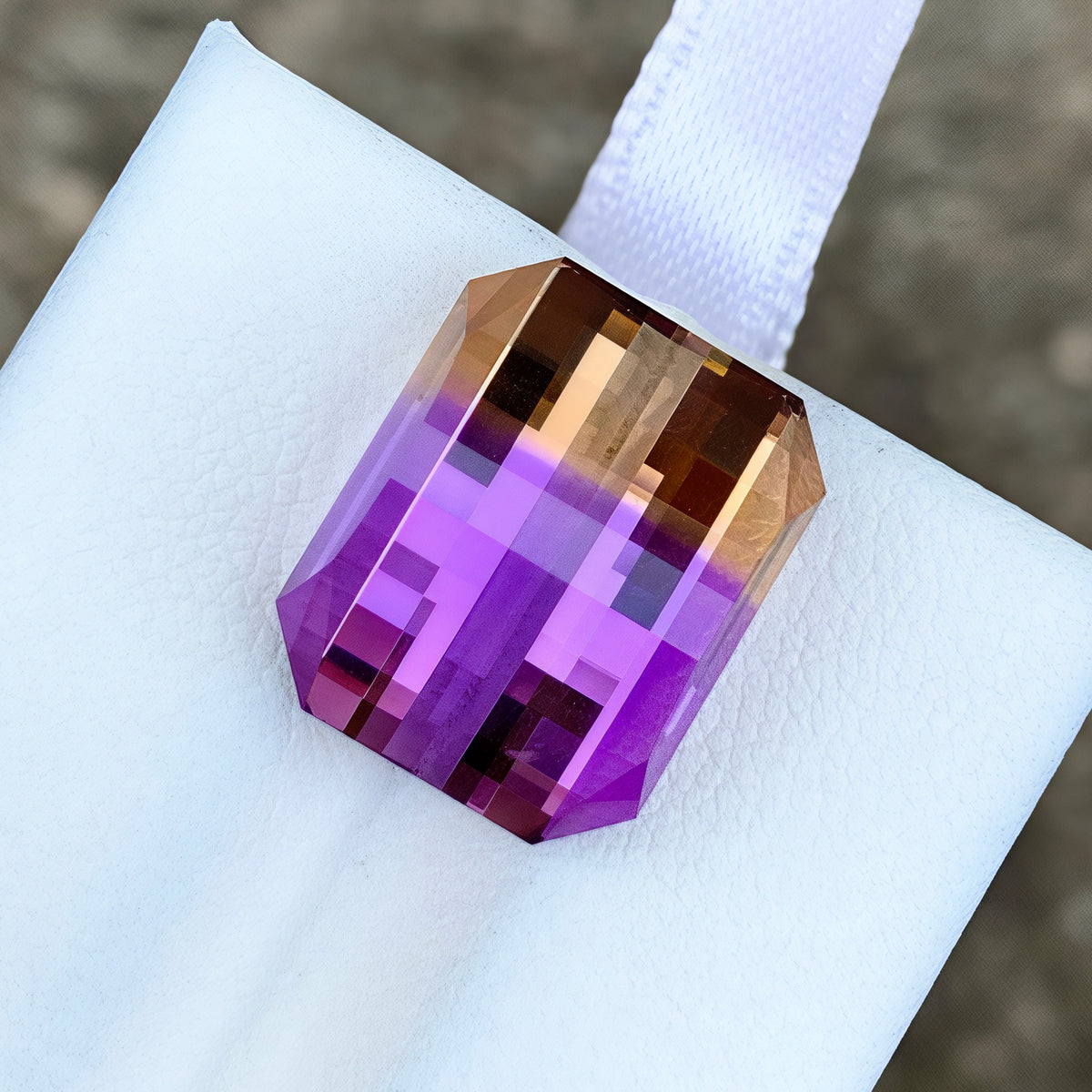 12.01 Ct Pixel Bar Cut Ametrine
