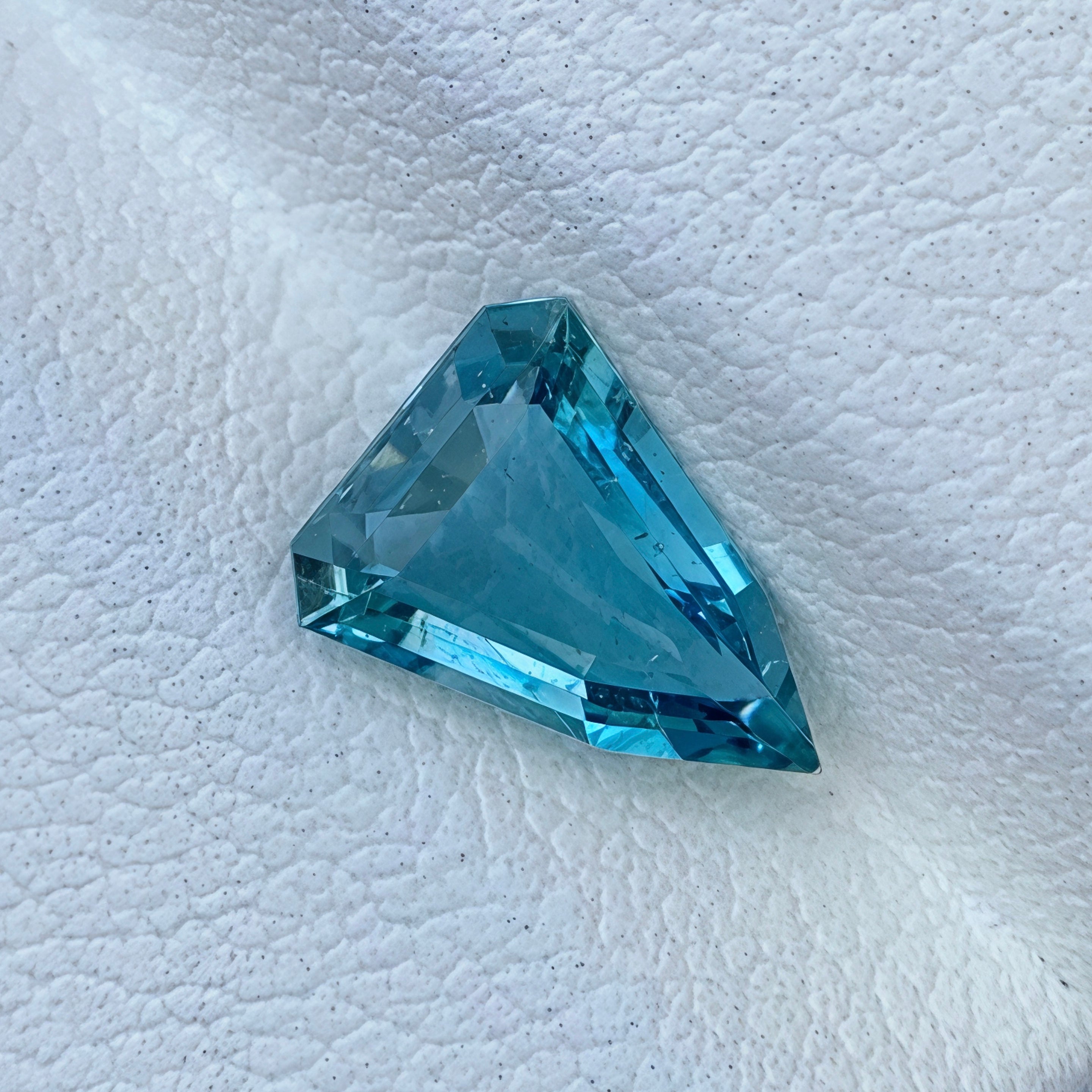 1.02 Ct Intense Blue Aquamarine Trilliant