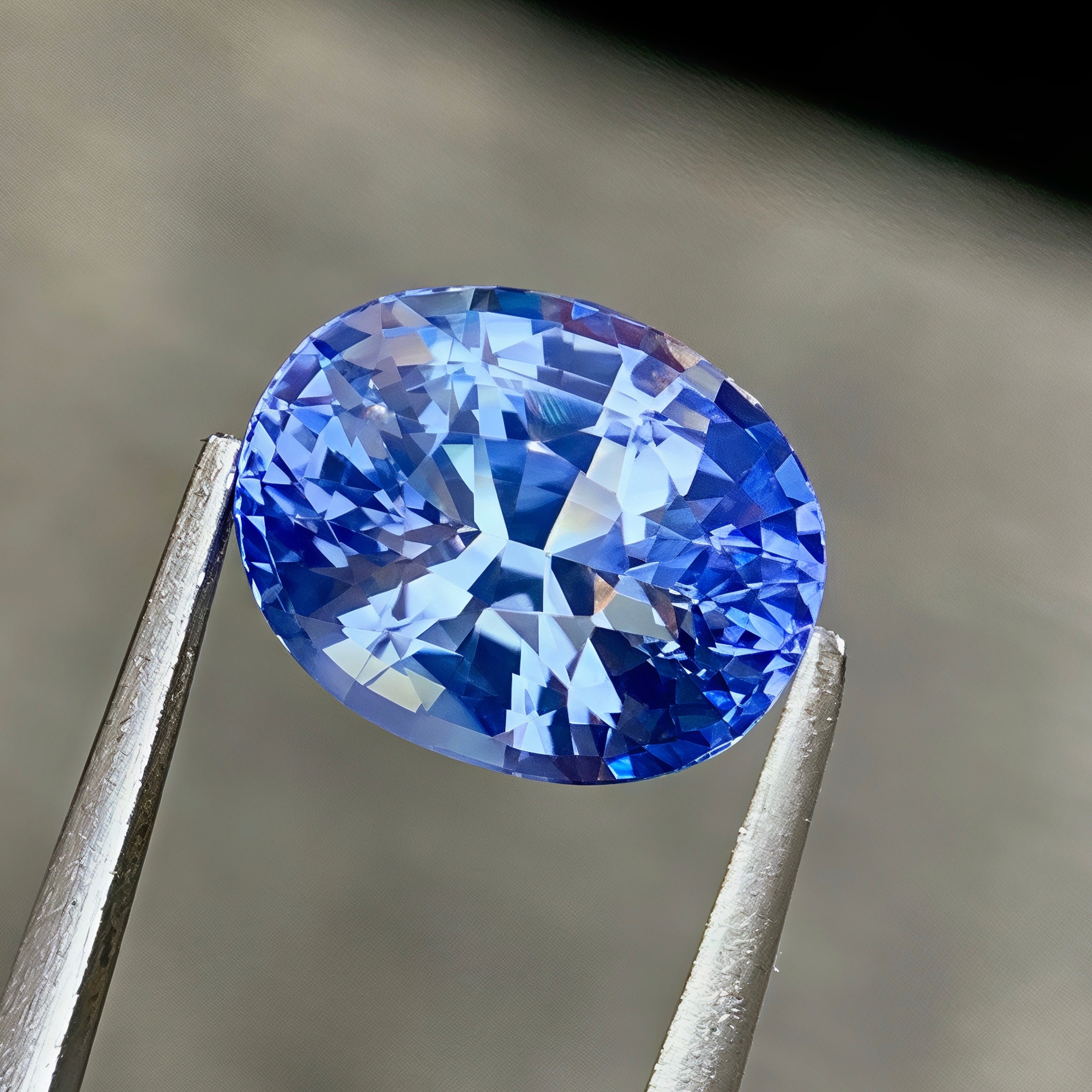 3.06 Ct Light Cornflower Blue Sapphire Oval