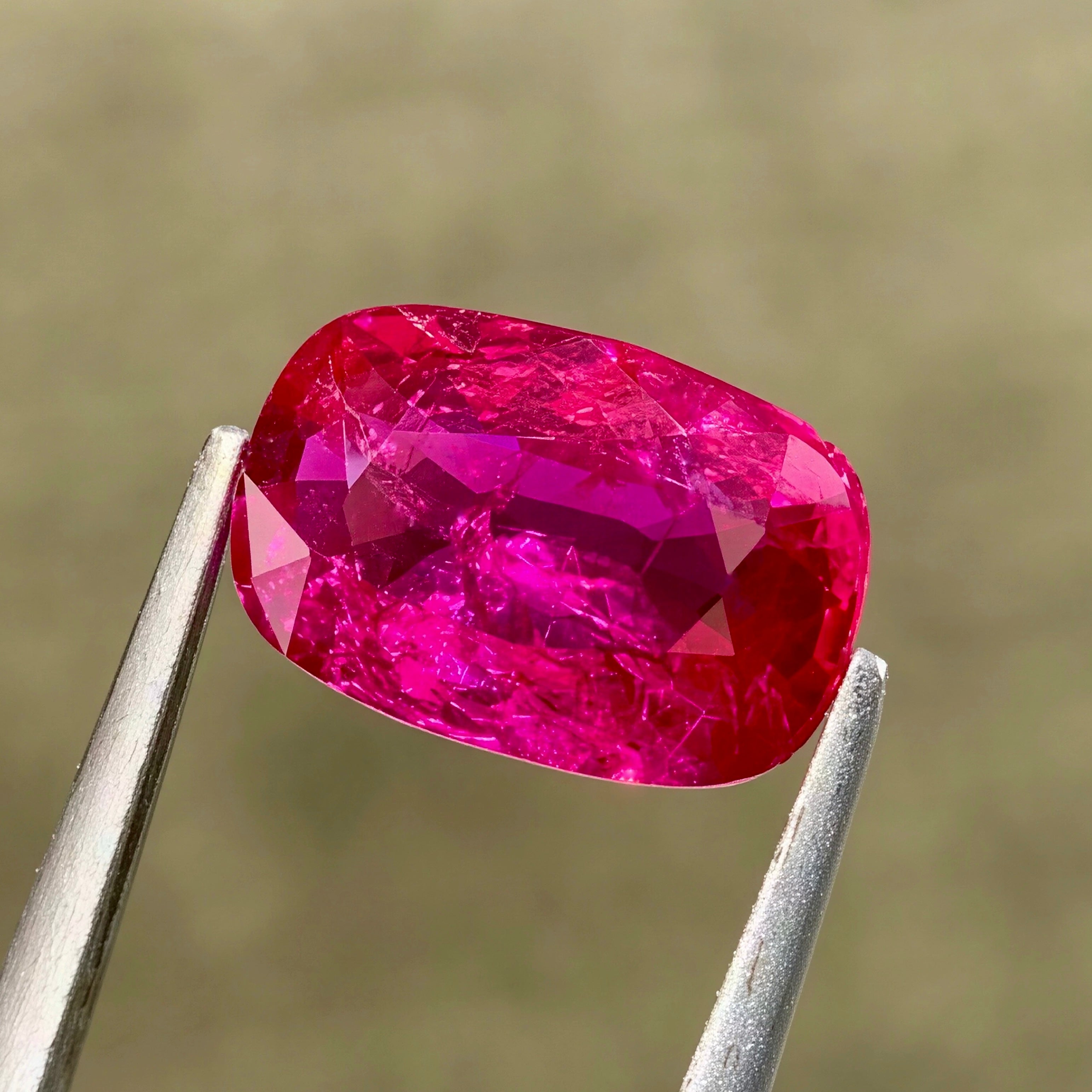 2.14 Ct AIGS Certified Reddish Pink Ruby Oval