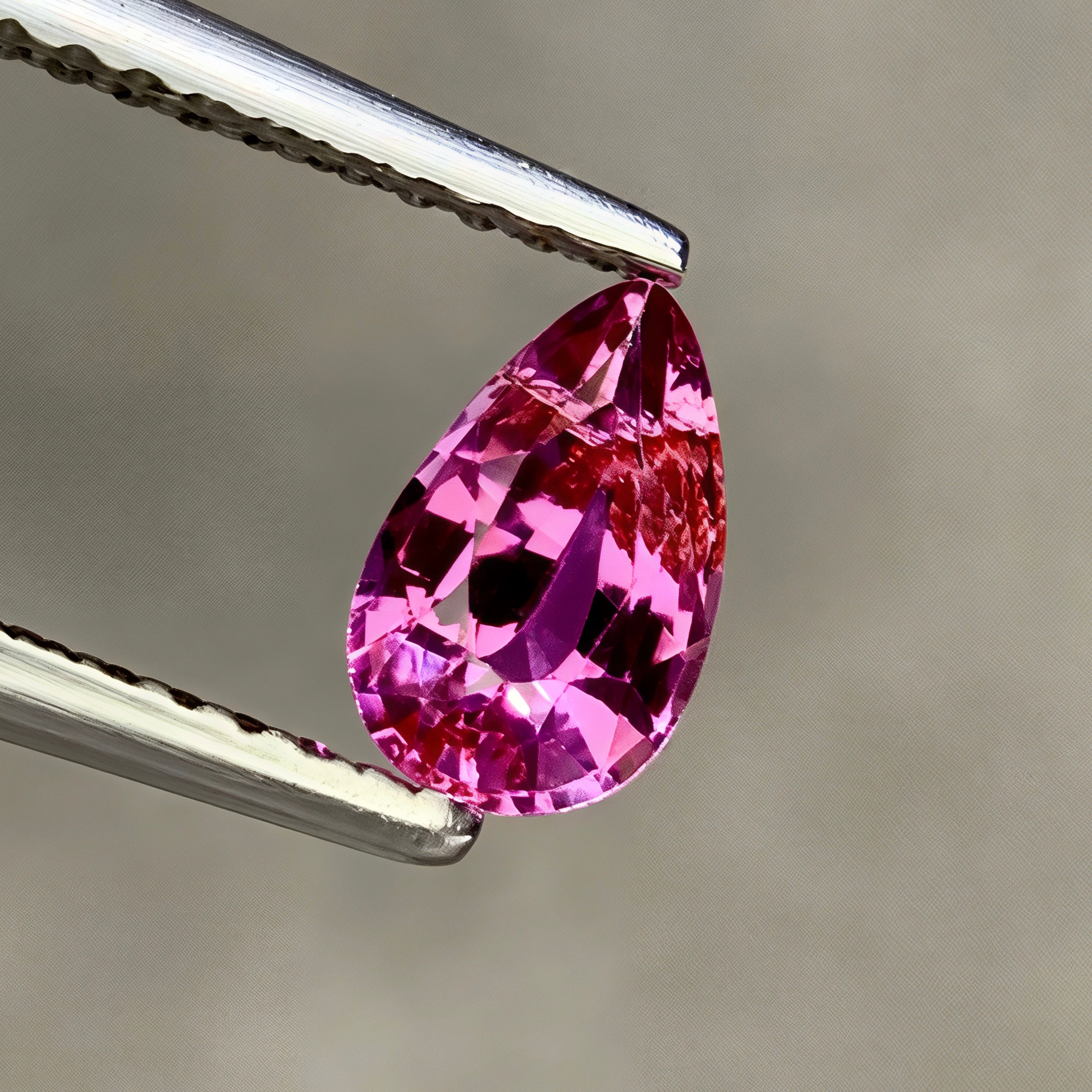 0.87 Ct Hot Pink Sapphire Pear Cut