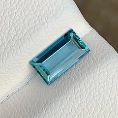 0.84ct Intense Blue Aquamarine Baguette Cut