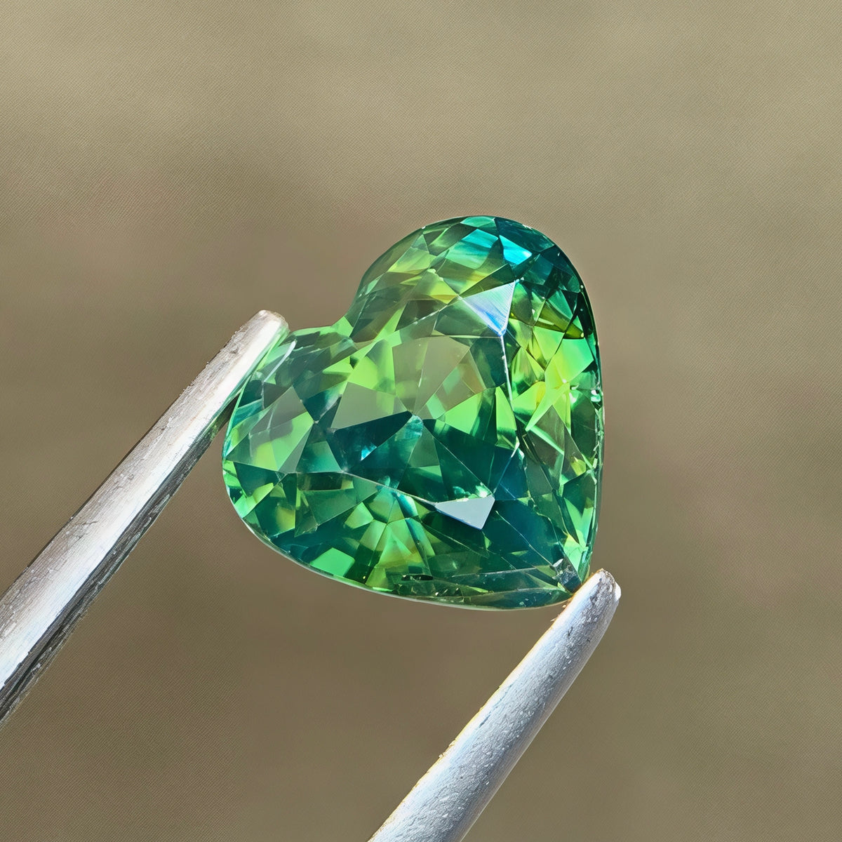 1.53Ct Teal Sapphire Heart Shape