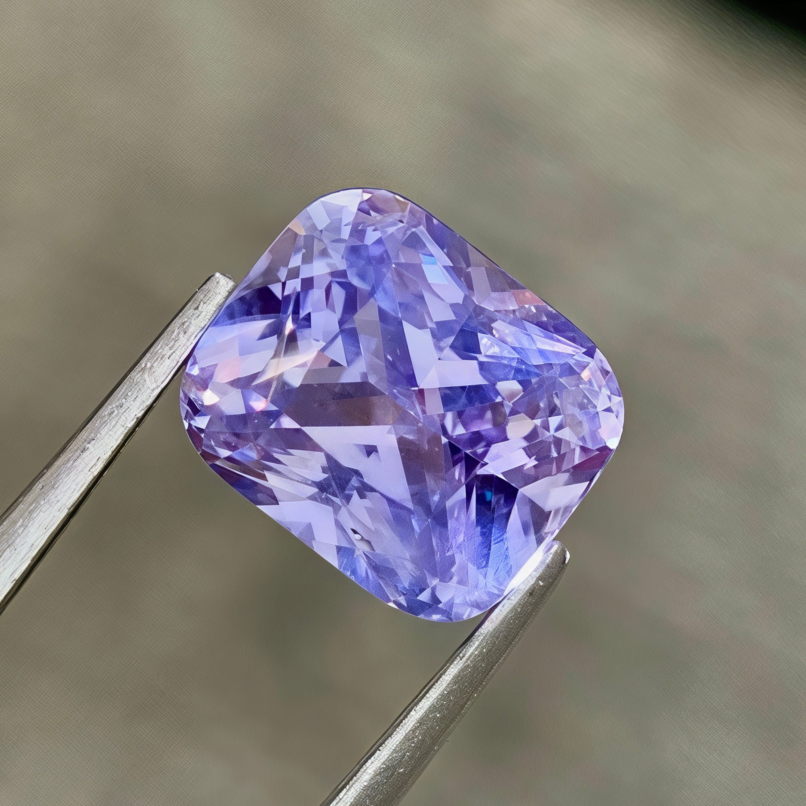 3.57ct Lavender Sapphire Cushion Heated