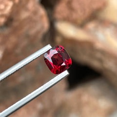 1.35 Carats Red Burmese Cushion Spinel