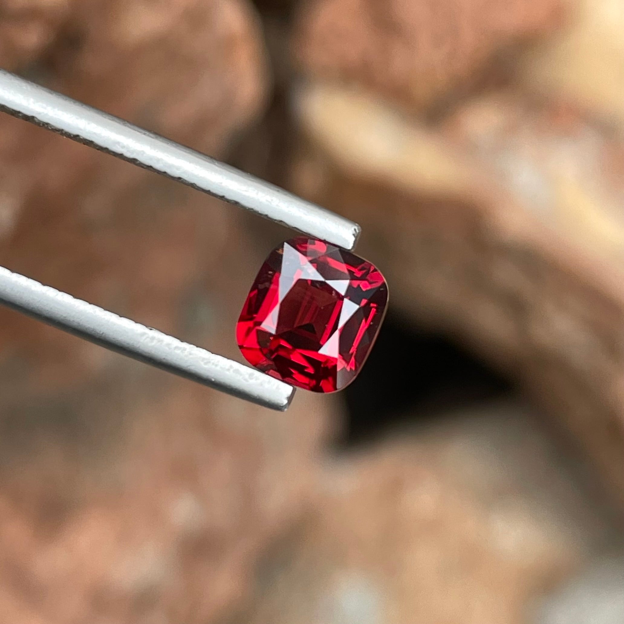 1.35 Carats Red Burmese Cushion Spinel