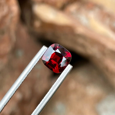 1.55 Carats Red Burmese Cushion Spinel