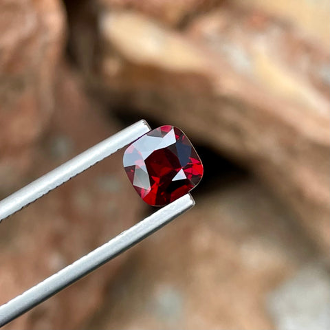 1.55 Carats Red Burmese Cushion Spinel