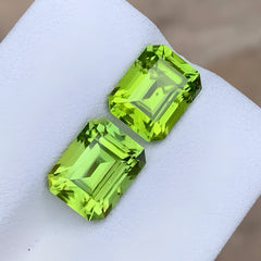 7.11Ct Peridot Pair