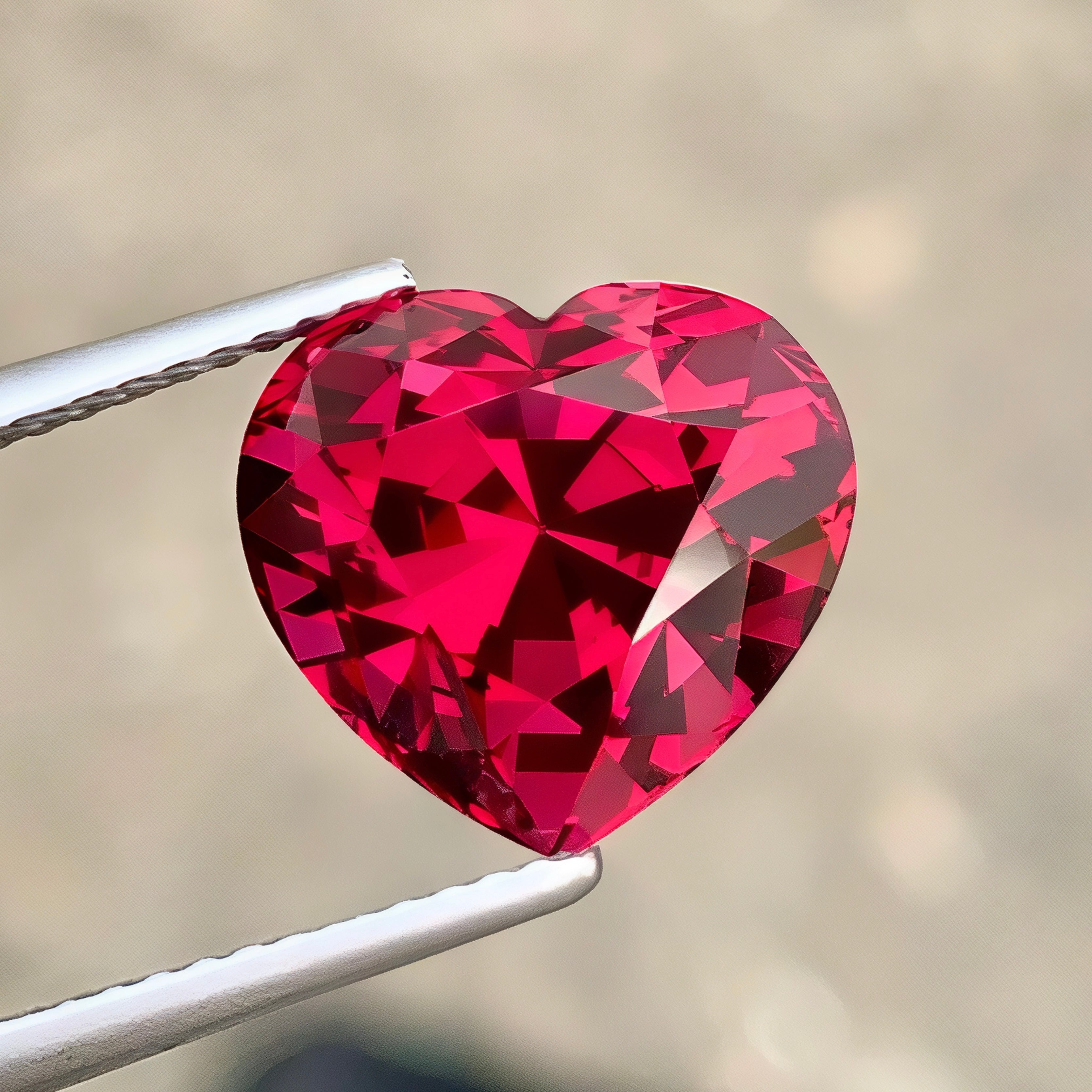 7.38ct Pinkish Red Garnet Heart Shape