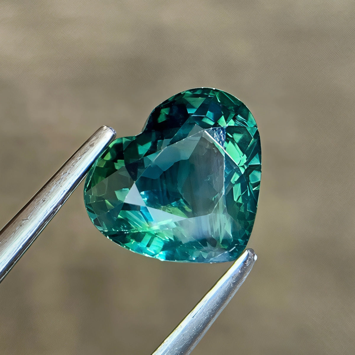 1.58ct Natural Teal Sapphire Heart