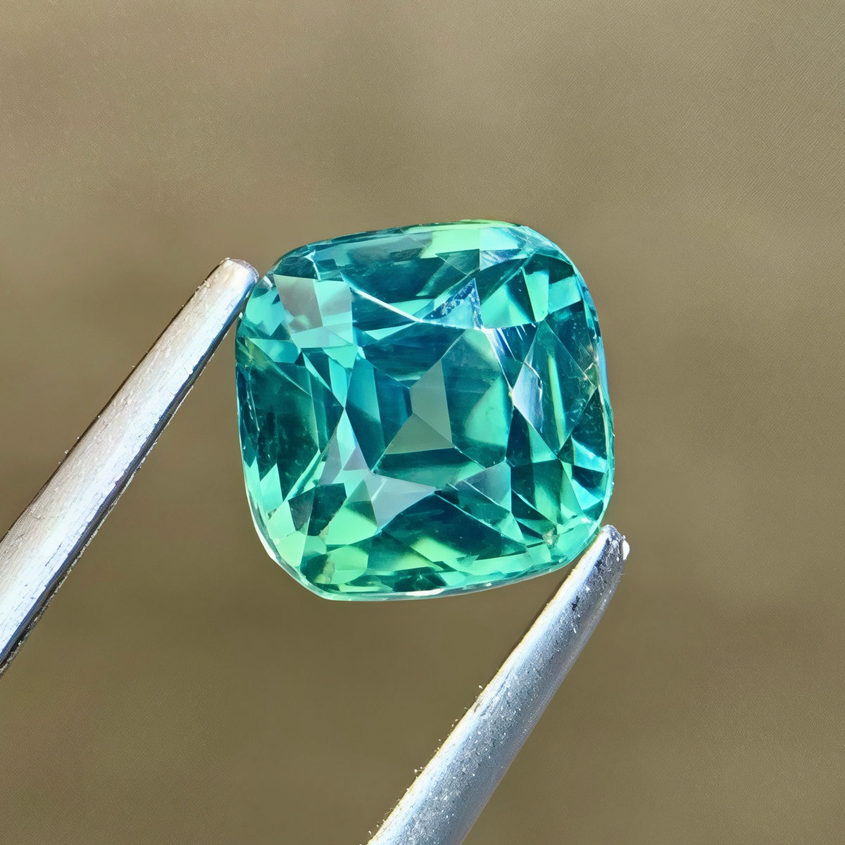 1.12Ct Teal Sapphire Cushion Cut