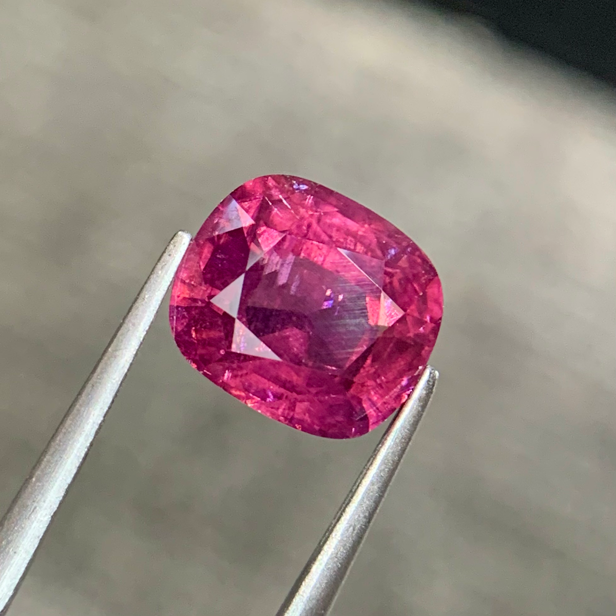 3.22ct Reddish Pink Spinel Cushion Cut