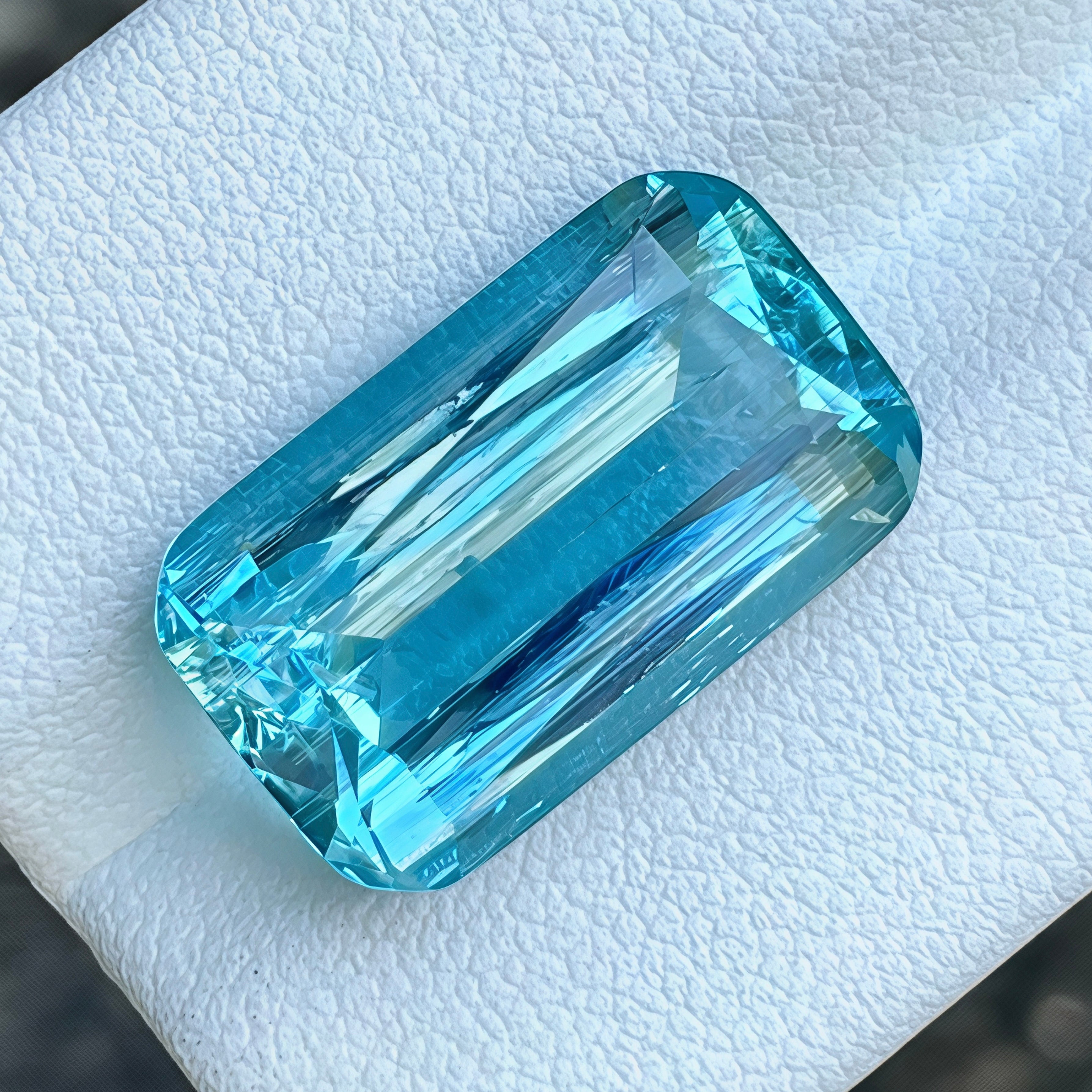 11.20ct Deep Blue Aquamarine Cushion Cut