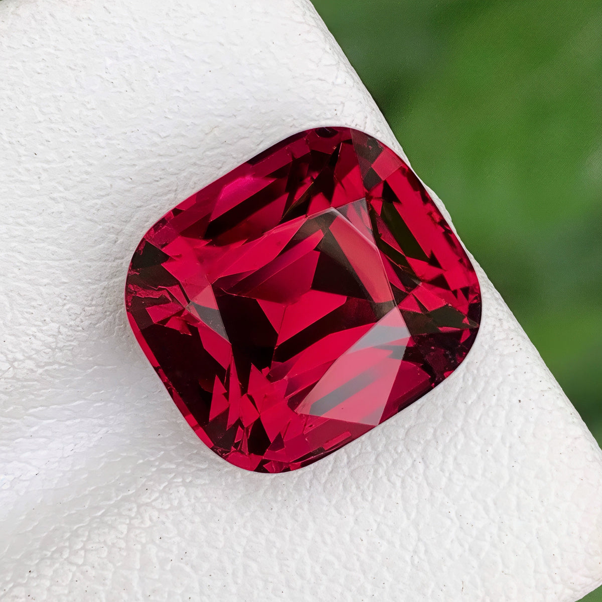 11.30ct Intense Red Garnet Cushion Cut