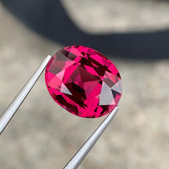 6.77ct Rose Pink Garnet Oval Cut 