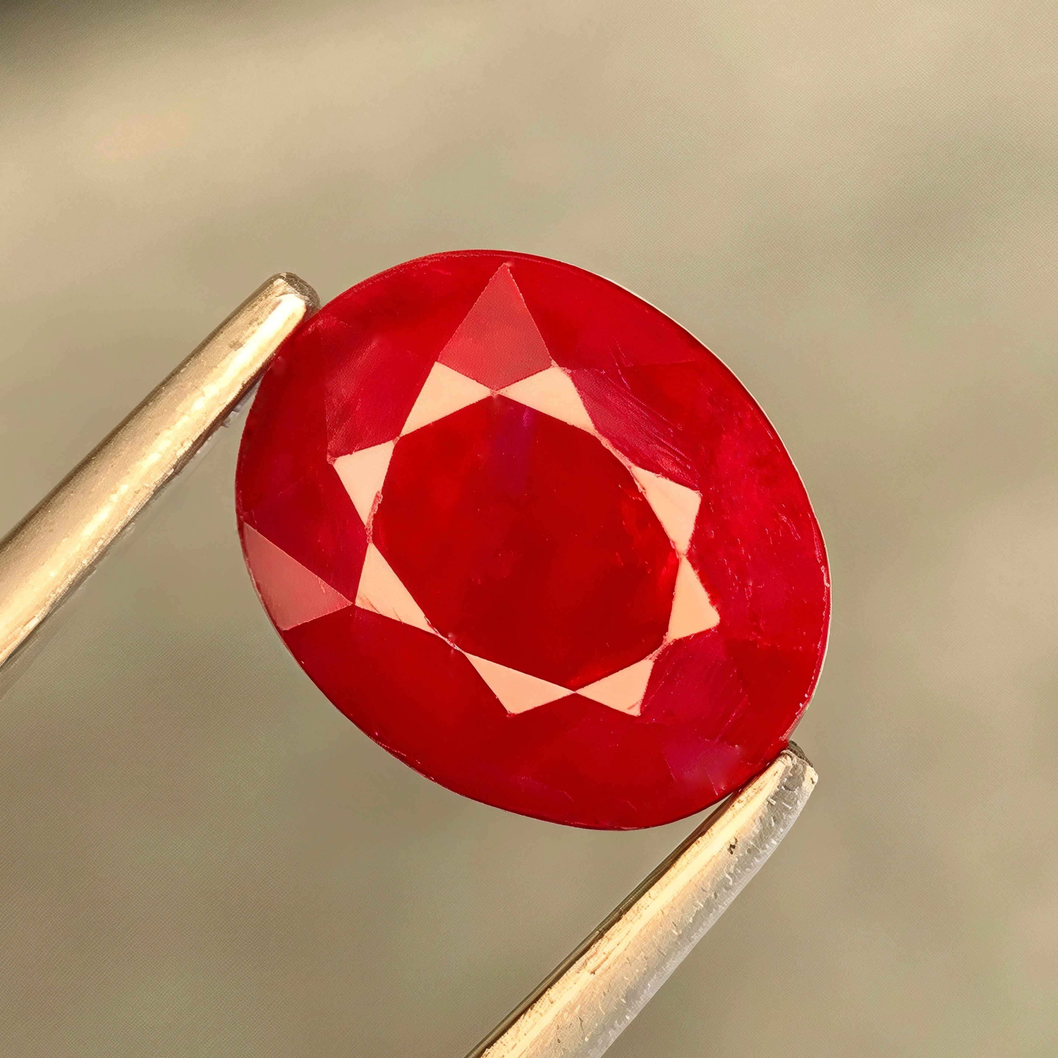 1.54ct Natural Red Ruby Oval Cut
