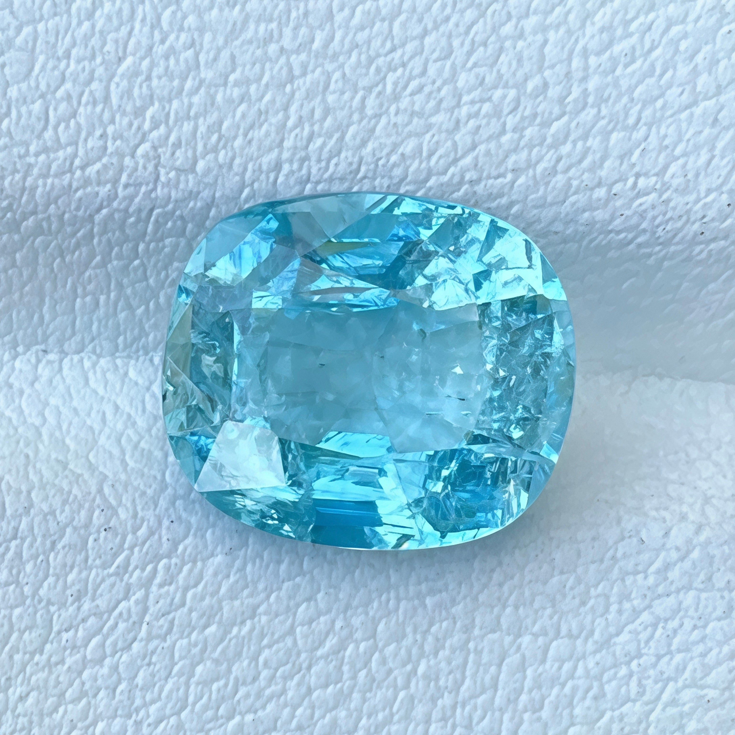 4.53ct Intense Blue Aquamarine Cushion