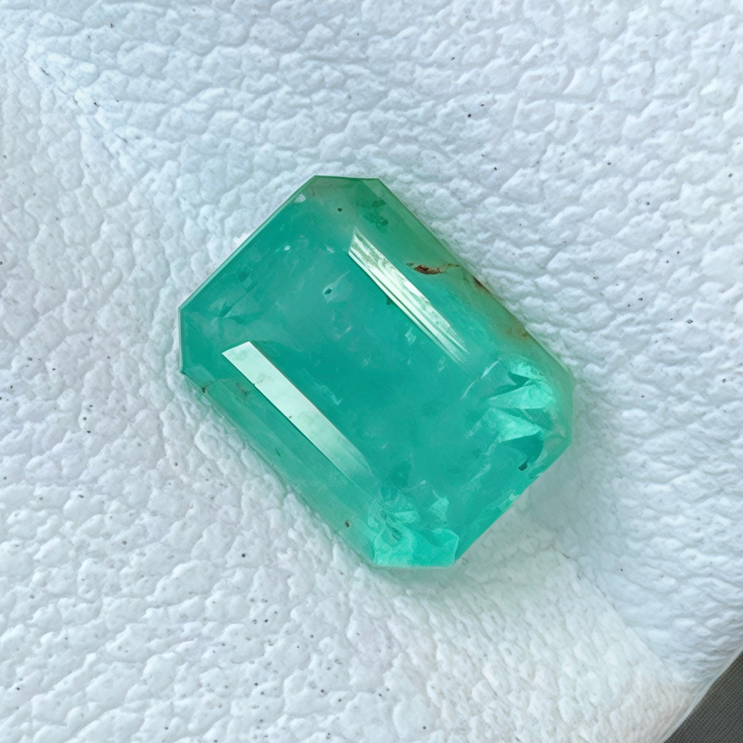 1.22ct Bluish Green Emerald Emerald Cut