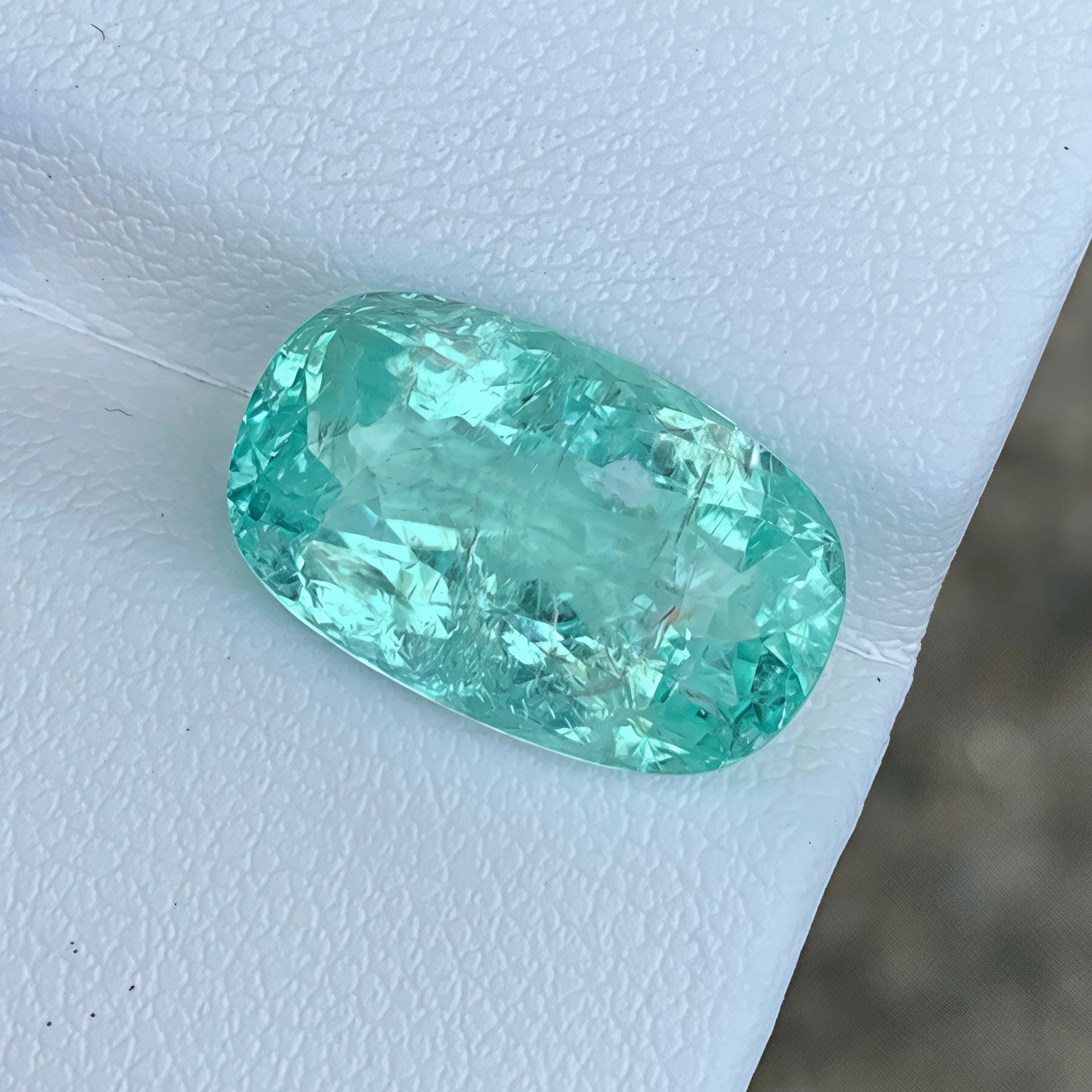 8.89Ct Green Blue Tourmaline Cushion Cut