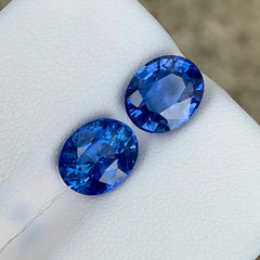 7.23Ct Blue Sapphire Pair