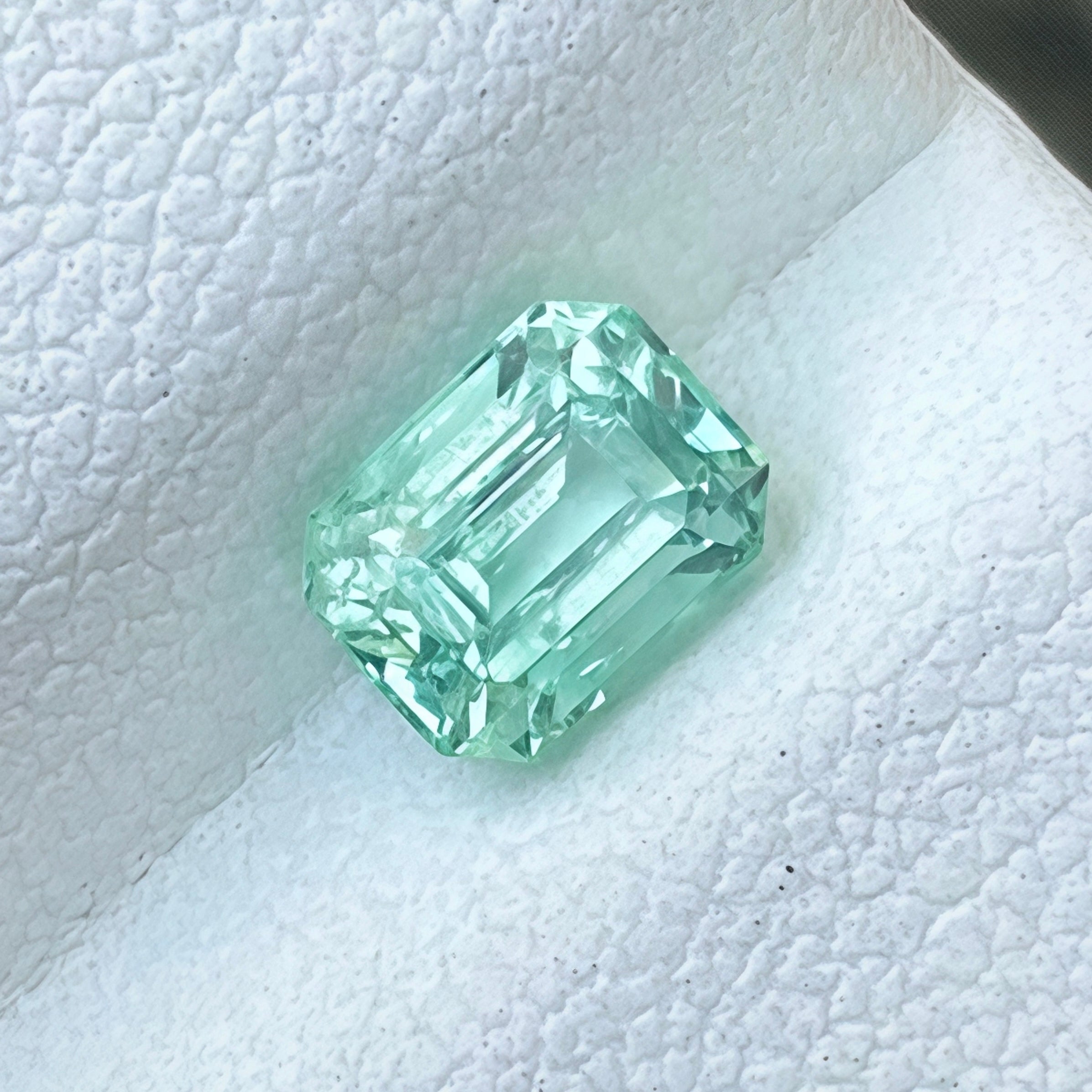 0.79ct Light Green Emerald Emerald Cut