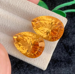 30.37Ct Natural Citrine Pair