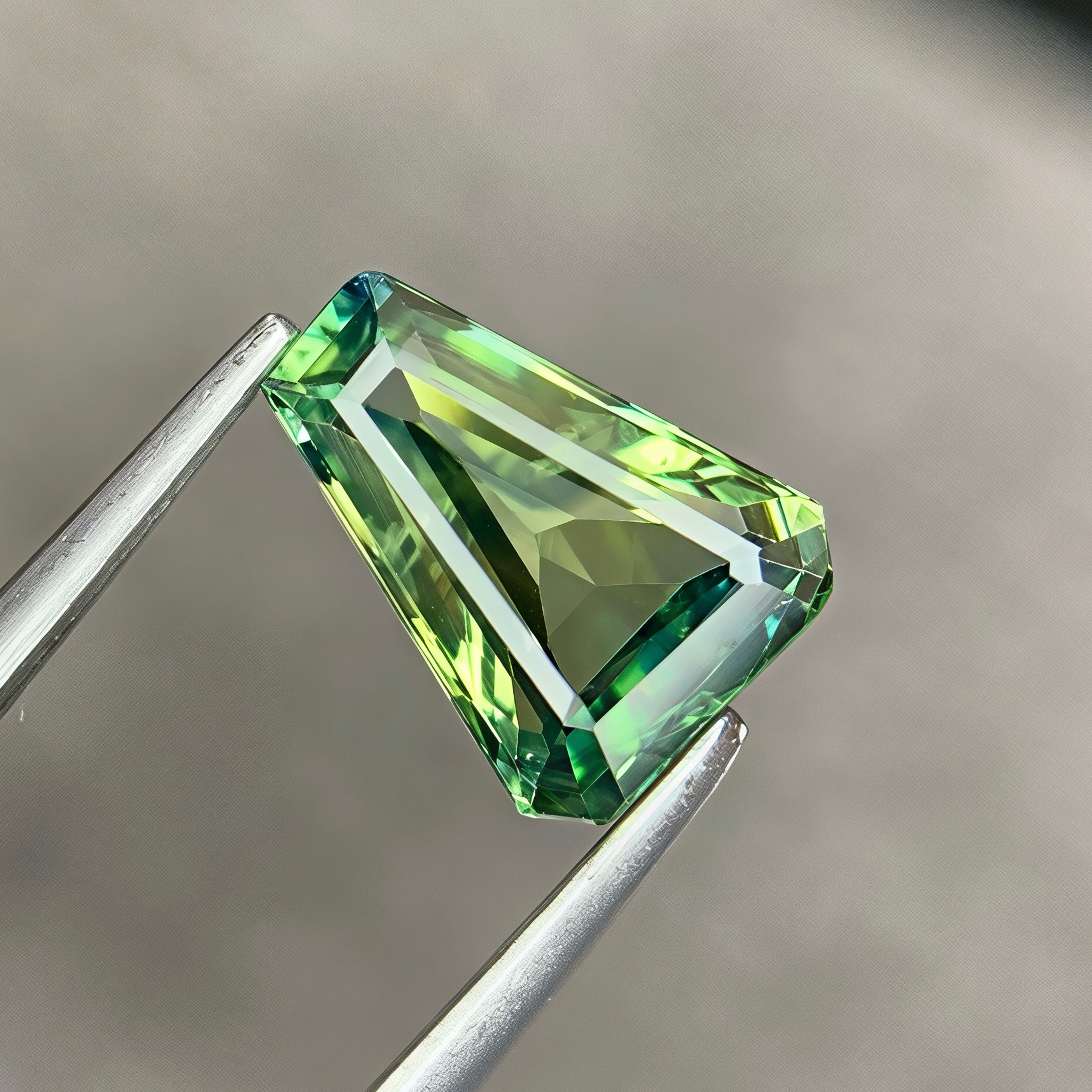 1.71 Ct Teal Sapphire Custom Cut