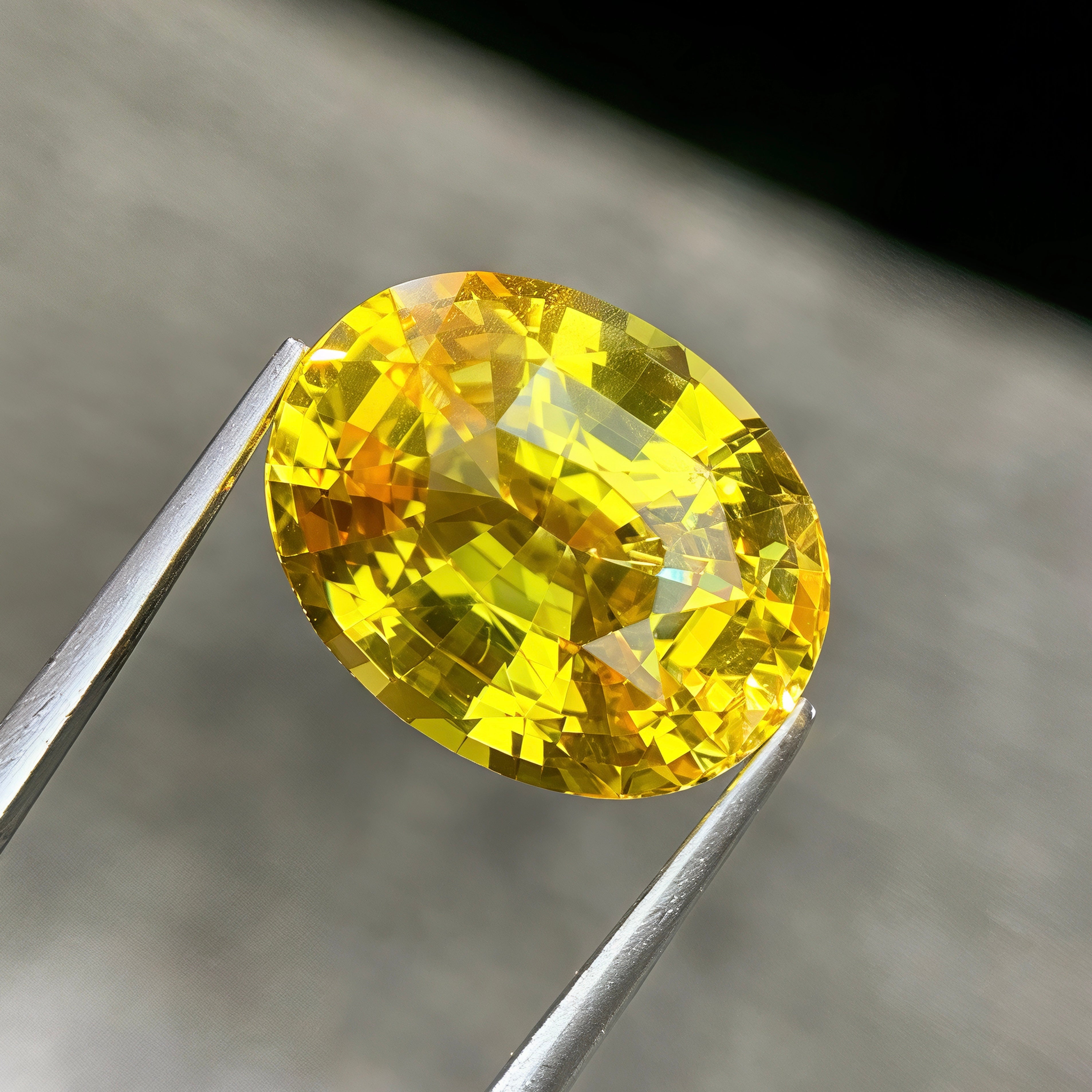 11.31 Ct Intense Yellow Sapphire Oval