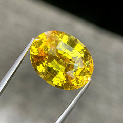11.31 Ct Intense Yellow Sapphire Oval