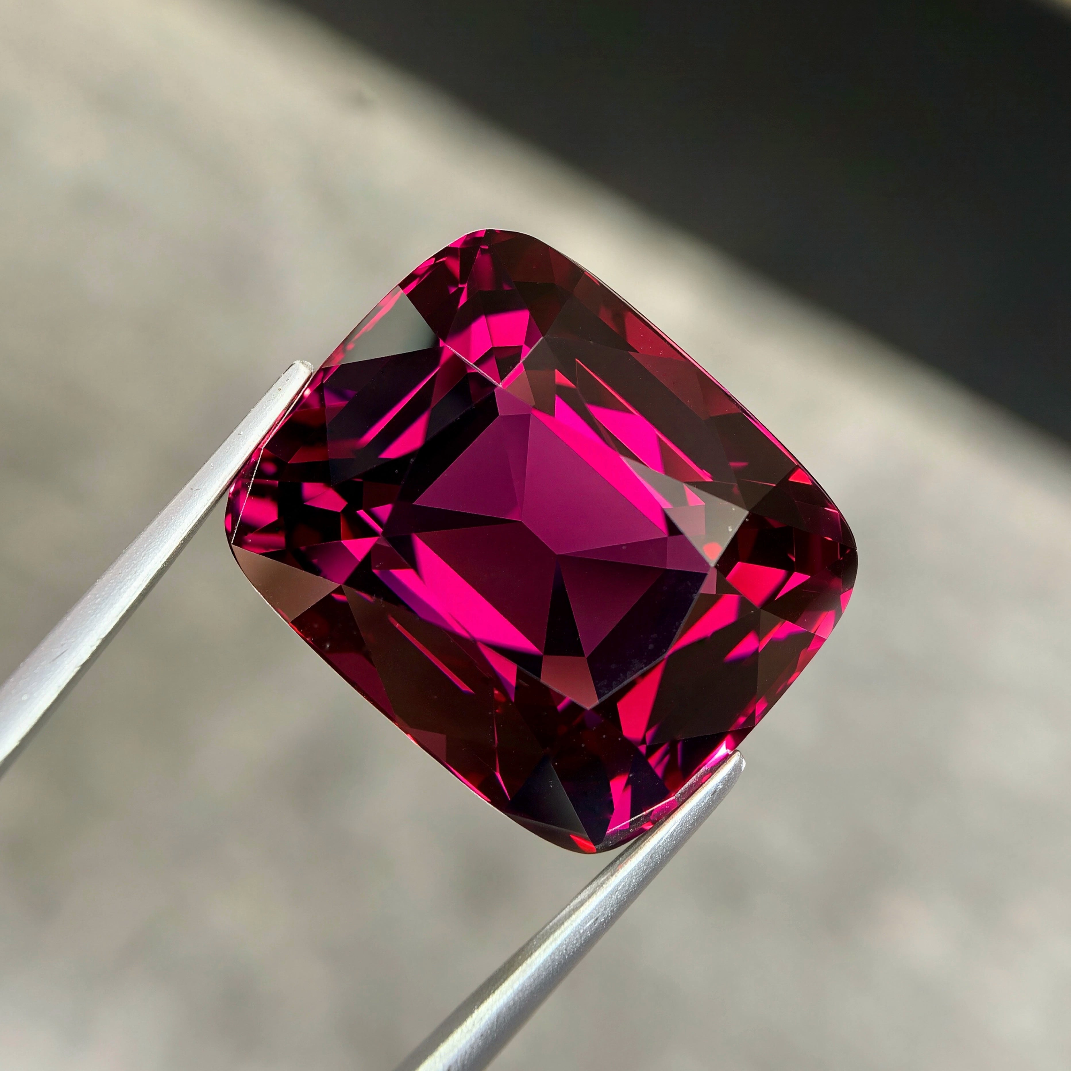 20.06 Ct Fine Red Garnet Cushion Cut