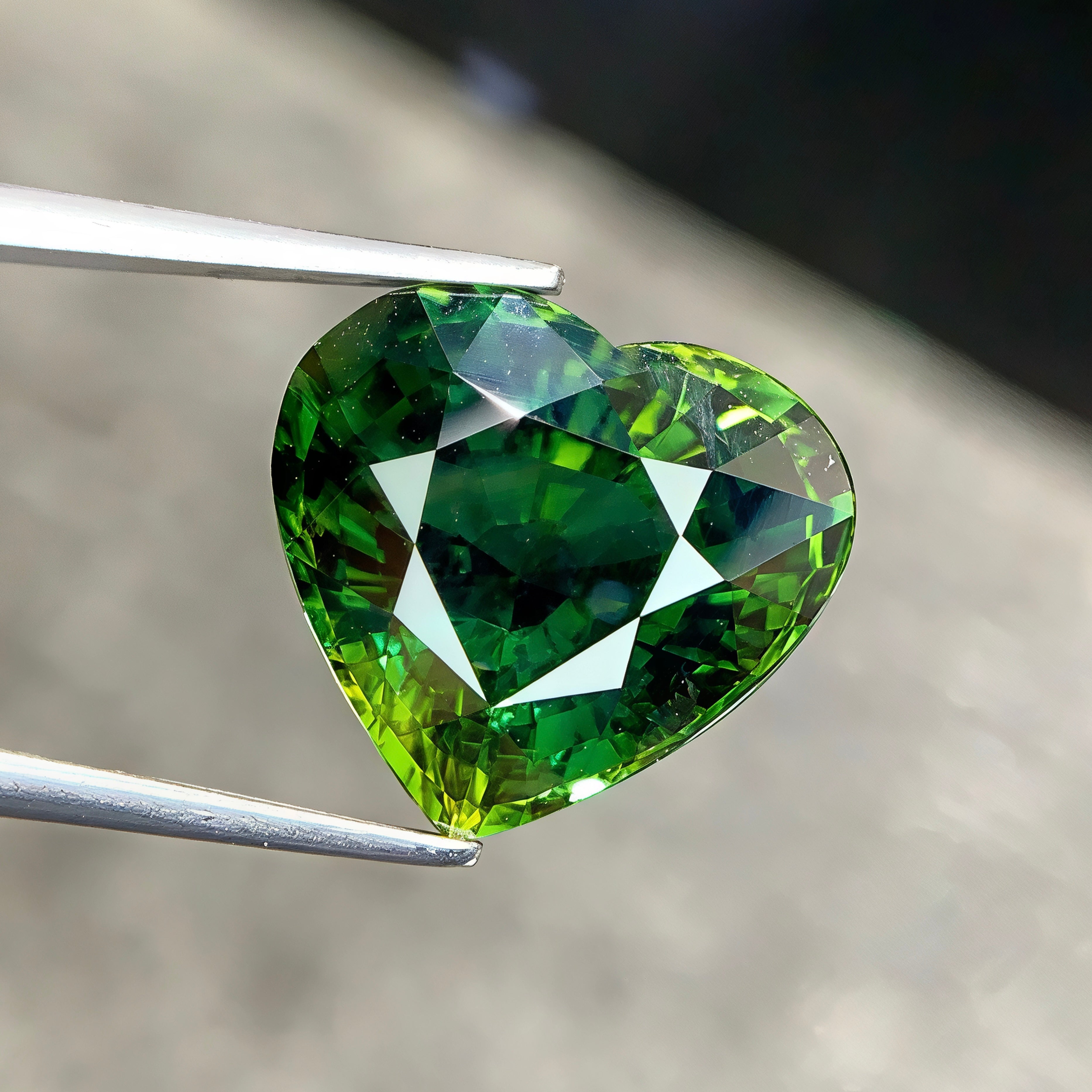 10.69 Ct Green Sapphire Heart Shape