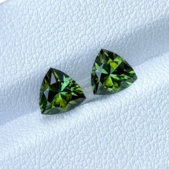 1.80 Carats Olive Tourmaline Gem Pair