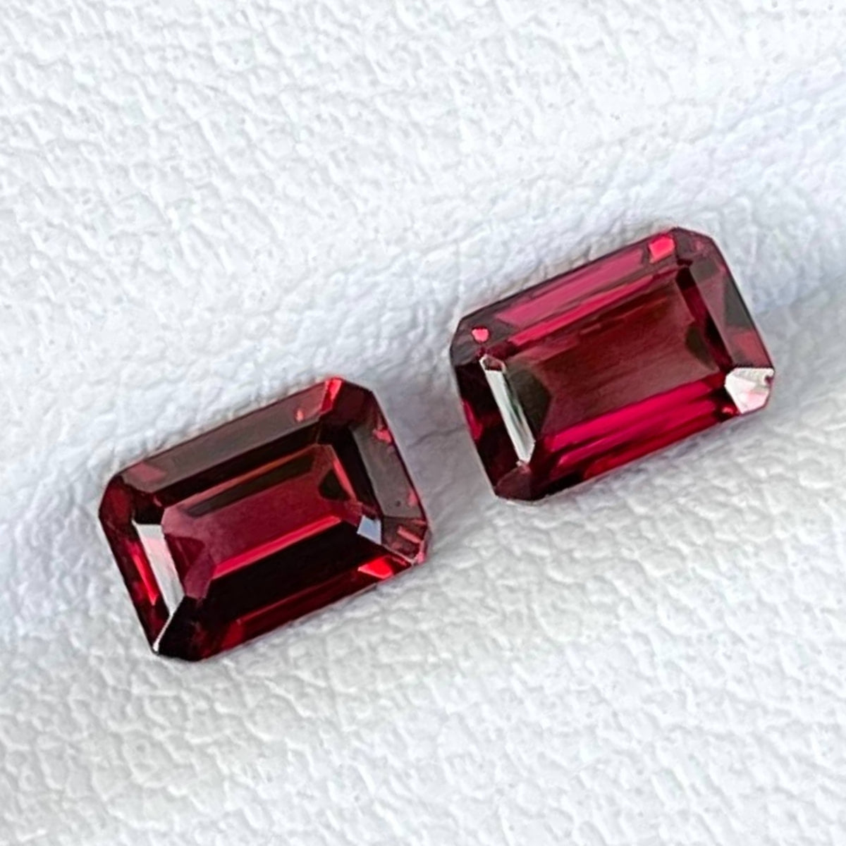 1.85 Carats Red Spinel Stone Pair Gems