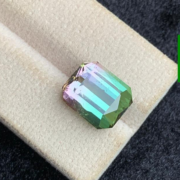 8.67ct Bi-Color Tourmaline Emerald Cut