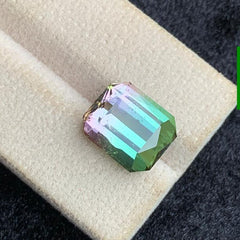 8.67ct Bi-Color Tourmaline Emerald Cut