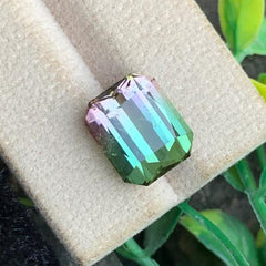8.67ct Bi-Color Tourmaline Emerald Cut
