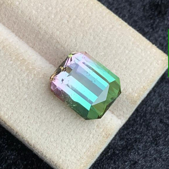 8.67ct Bi-Color Tourmaline Emerald Cut
