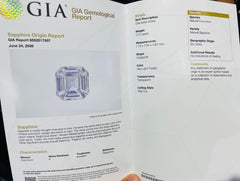 2.75 Carats GIA Certified Purple Sapphire Octagonal Step Cut Sri Lankan Gemstone