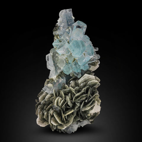 Aquamarine Crystal with Muscovite