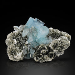 Aquamarine Crystals with Muscovite