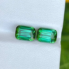 4.90 Carats Bluish Green Tourmaline Pair