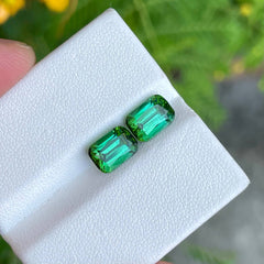 4.90 Carats Bluish Green Tourmaline Pair