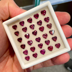 26.60 Carats Heart Shape Garnet Lot