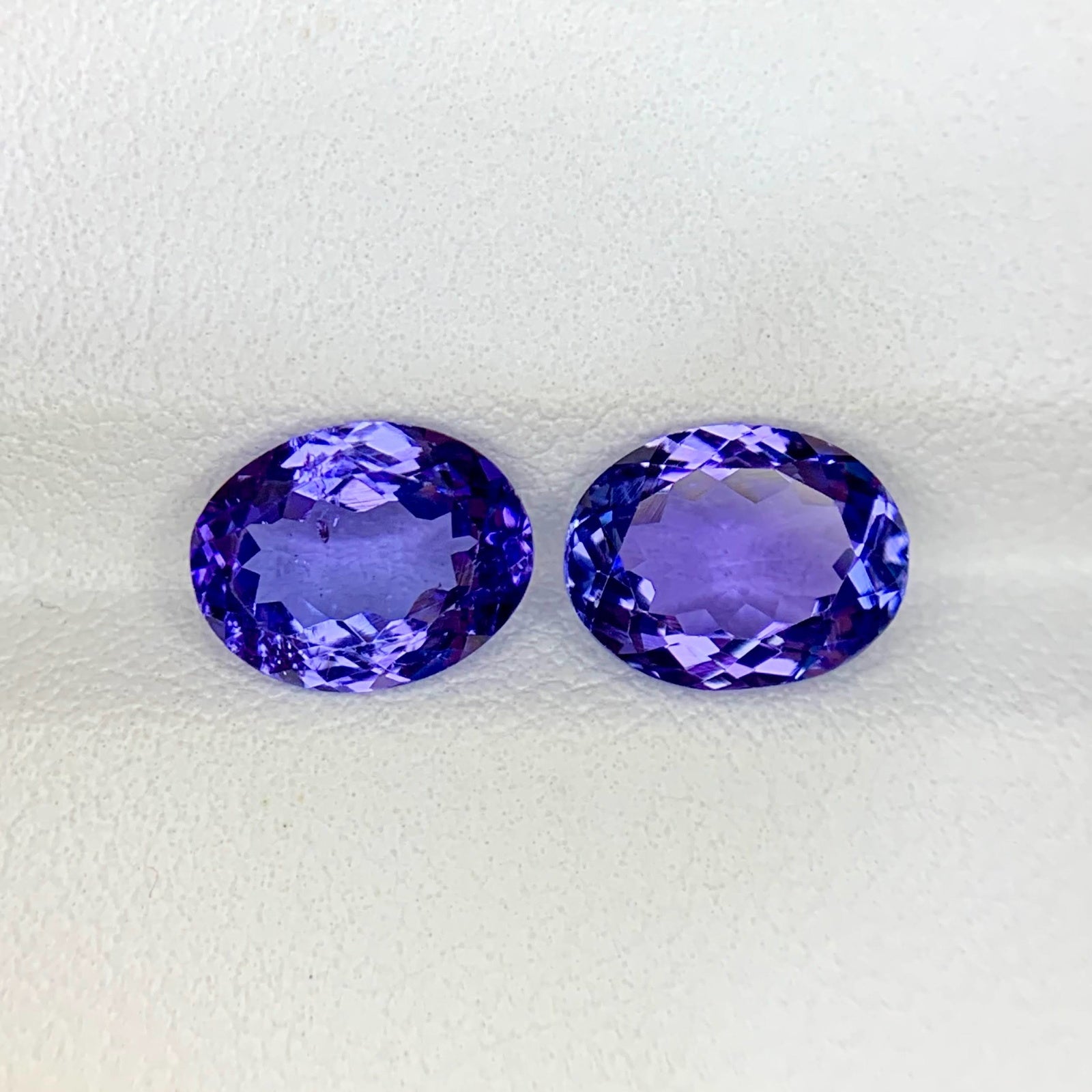 4.36ct Blue Tanzanite Pair Oval Cut