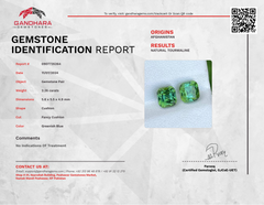 2.26 Carats Greenish Tourmaline Pair