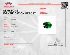 1.48 Carats Green Tsavorite Oval Garnet